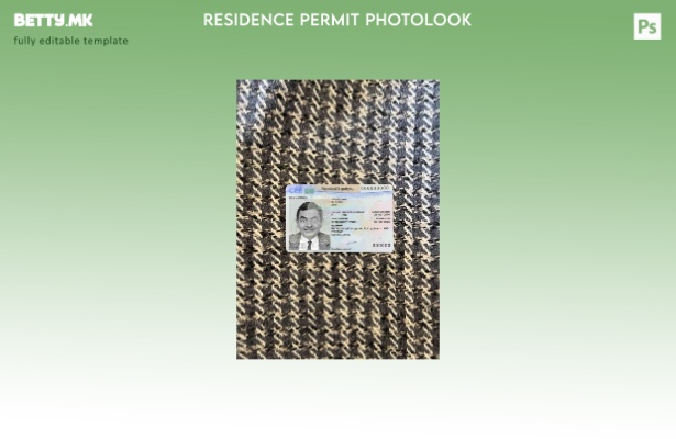 модерен стил Чешка картичка за постојан жител photolook ПРЕДЕН шаблон